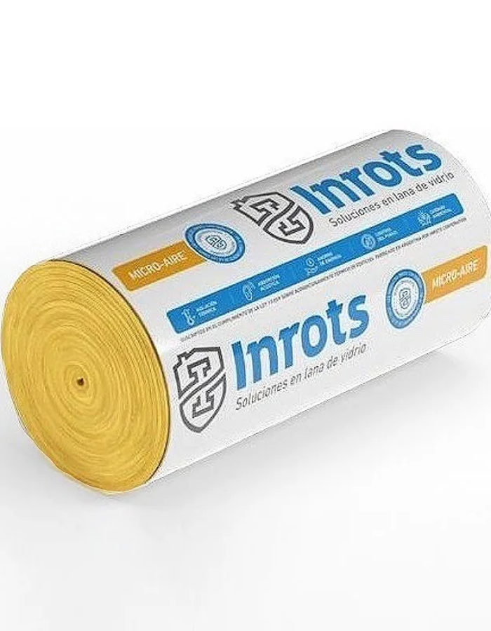 LANA DE VIDRIO INROTS P.V. 50 MM x 21,60 M2
